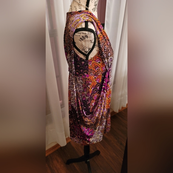 MOA MOA | Vibrant Tropical Bohemian Dress | Women's Size M - Picture 6 of 13